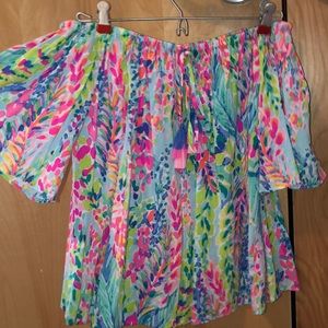 Off the shoulder Lilly Pulitzer top